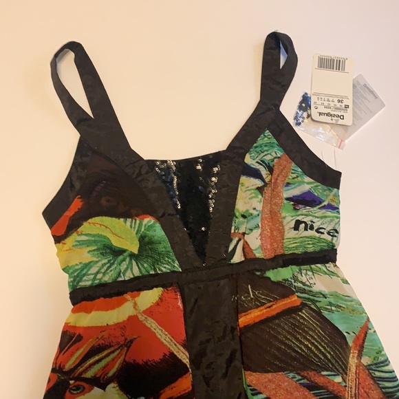 🆕 Desigual “Bulgaria” Multicoloured Maxi Dress - Women’s Size 2 - Picture 4 of 10